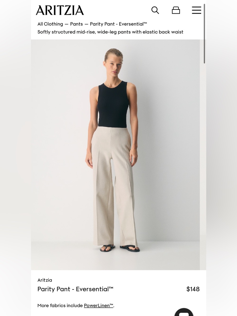Babaton Wide Leg Trousers in Cream